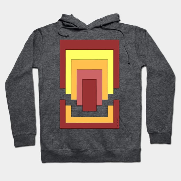 Rectangle Abstract Multicolor (70s Style) Hoodie by AzureLionProductions